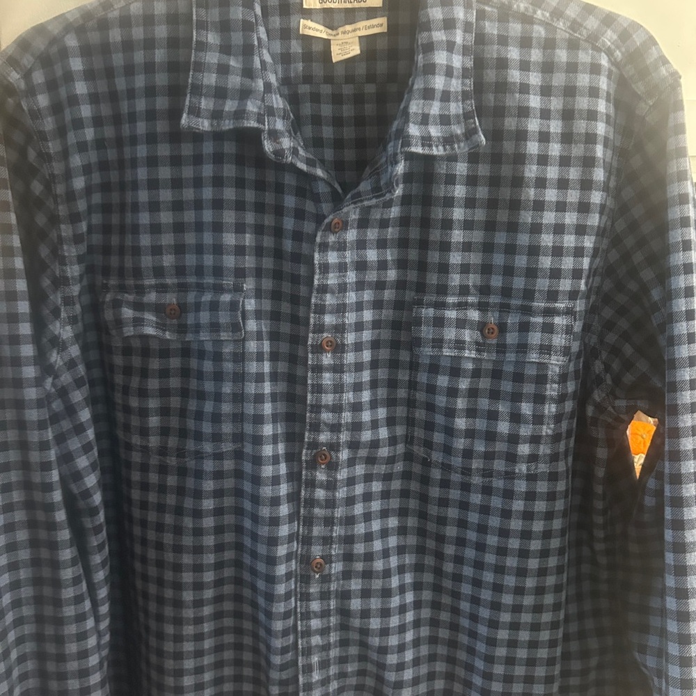 Goodthreads Navy and Black Plaid Shirt
